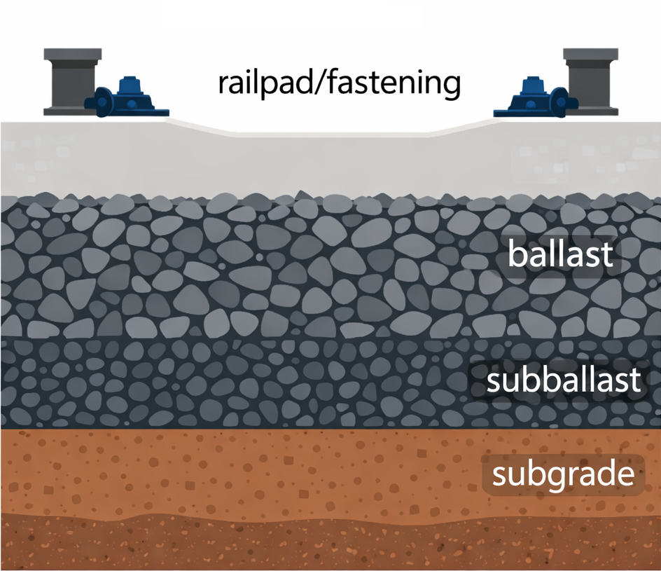 Subgrade and Formation requirements for different trackwork TNR-RL-CIV-B-103-2025-EN