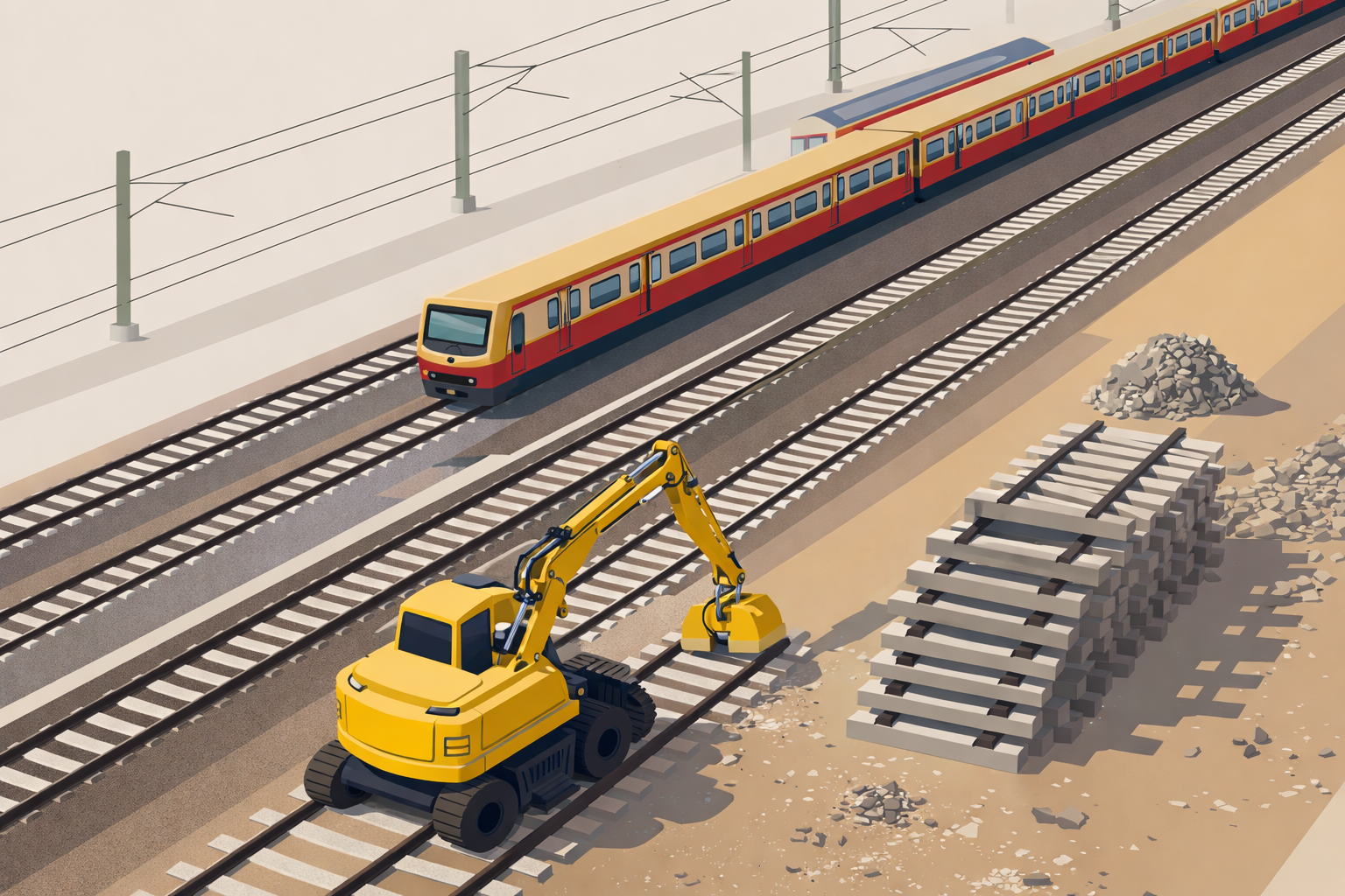 Construction planning in running railway right of way TNR-RL-CIV-B-114-2025-EN