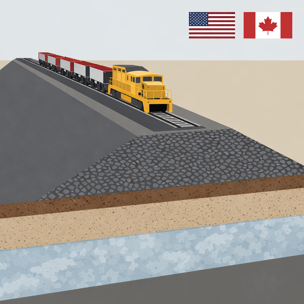 North America (US/Canada): FRA 49 CFR Part 213 civil essentials (roadbed, drainage, geometry tieins) TNR-RL-CIV-I-119-2025-EN